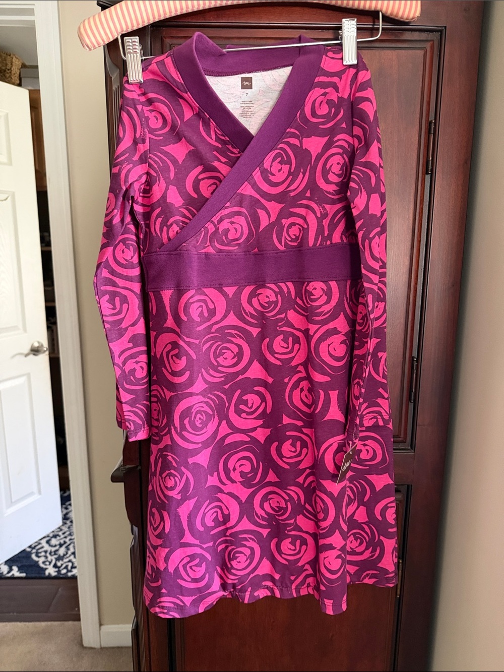 Tea Collection Girls' Long Sleeve Wrap Dress NWT
